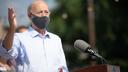 In recent weeks, Gov. Tom Wolf (seen here in Harrisburg on July 9) has repeatedly justified the decision, saying he provided ample warning to counties.