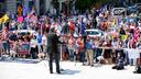 Rep. Russ Diamond (seen here at a Capitol demonstration on May 15, 2020) has been one of the loudest opponents of a Wolf administration order requiring most people to wear a mask while in public.